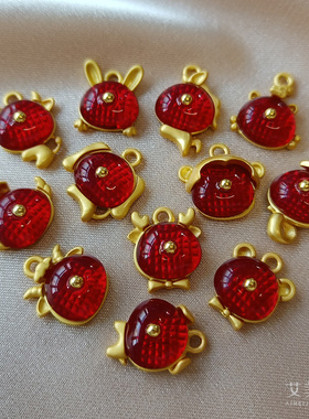 沙金玉石十二生肖龙吊坠招财饰品