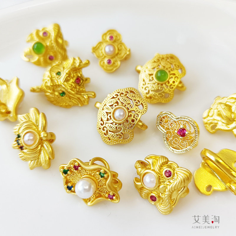 古法金保色复古旗袍压襟扣弯钩S扣头项链接配件手串收尾扣diy手工,淘宝优惠券,粉丝福利购,淘宝优惠卷