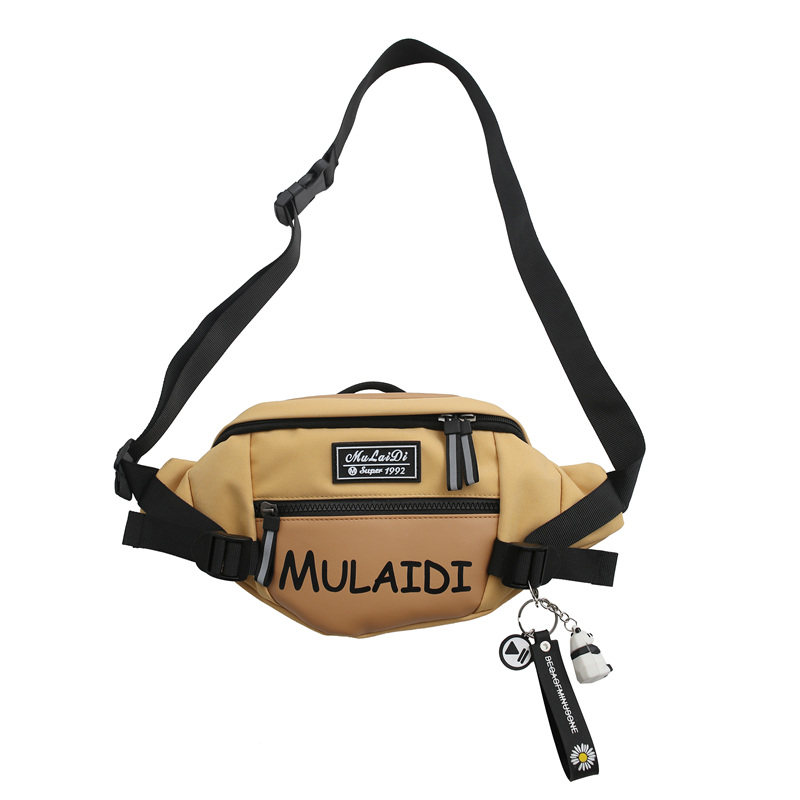 潮牌日系胸包男士ins简约女单肩包 满江红箱包男士包袋