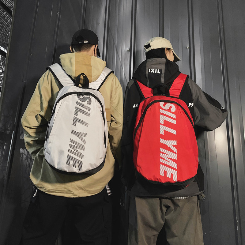 韩版原宿ulzzang大容量高中双肩包 满江红箱包双肩背包