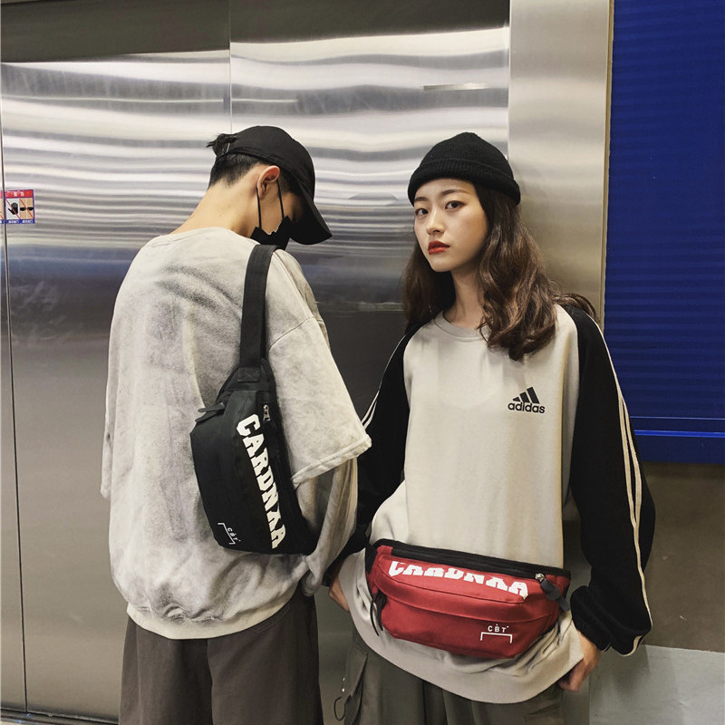 日系胸包男潮牌街头潮流女斜挎包 满江红箱包男士包袋