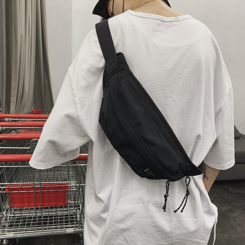 胸包ins超火潮牌个性百搭女斜跨包 满江红箱包男士包袋