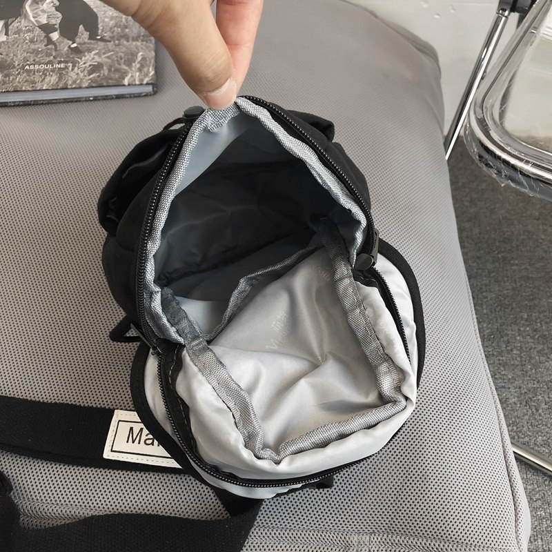 ins潮小背包女嘻哈个性休闲斜挎包 满江红箱包男士包袋