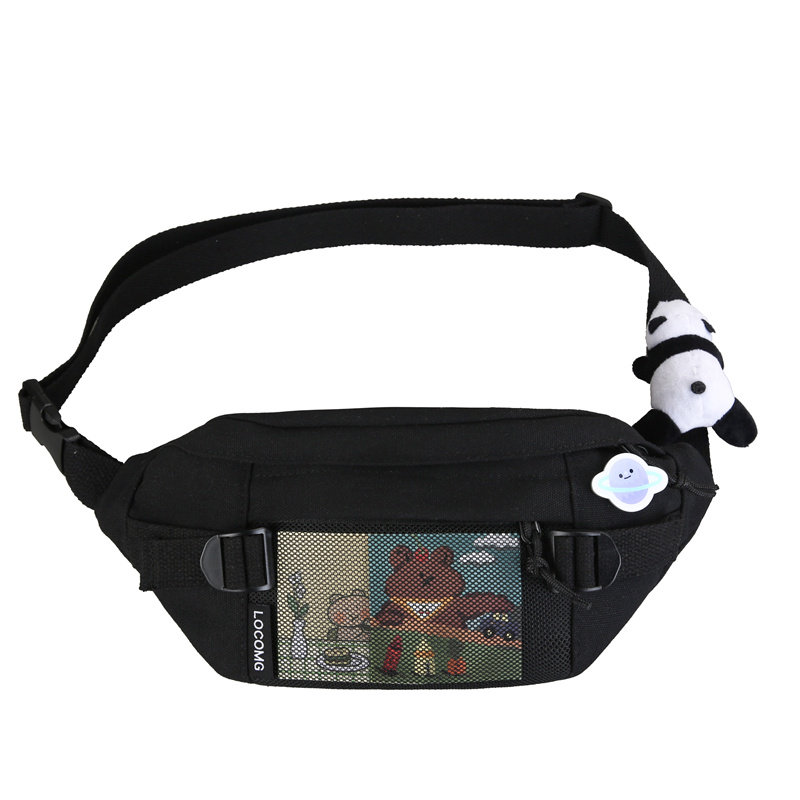 帆布男士潮牌运动休闲男生女胸包 满江红箱包男士包袋