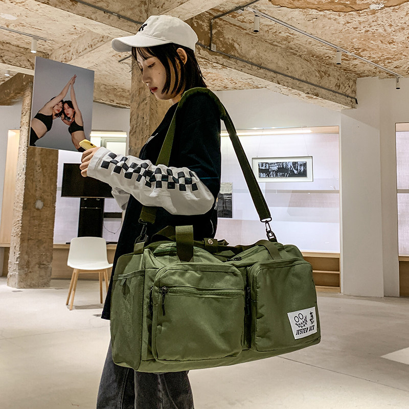 短途旅行包男士大容量便携收纳包 满江红箱包旅行袋