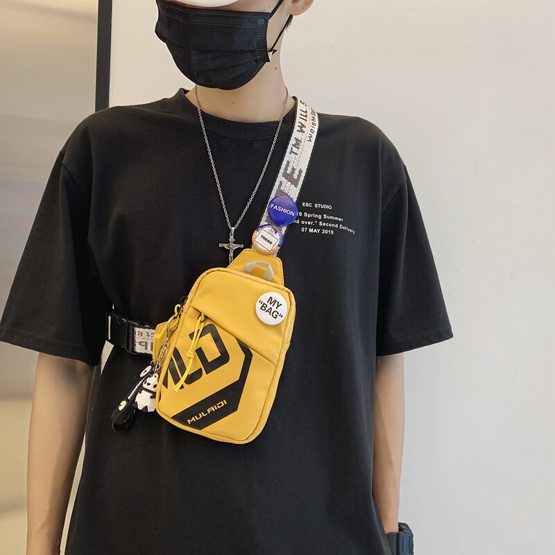 ins潮手机包女学生个性休闲斜挎包 满江红箱包男士包袋