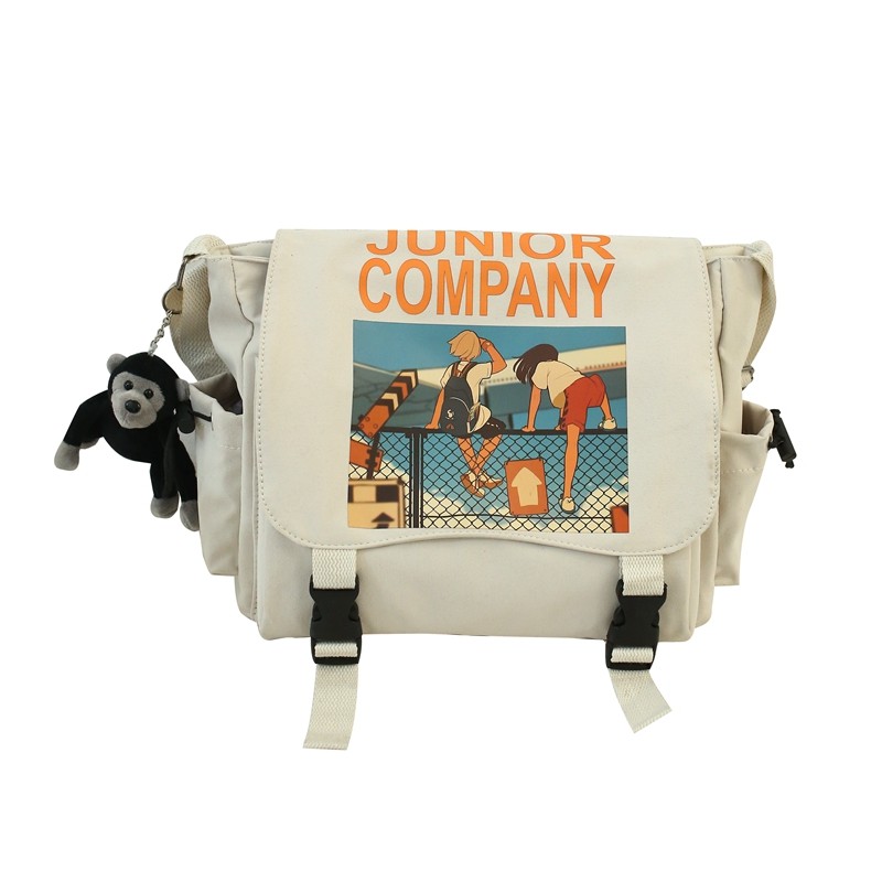 帆布男士学生韩版潮流女式斜挎包 满江红箱包男士包袋