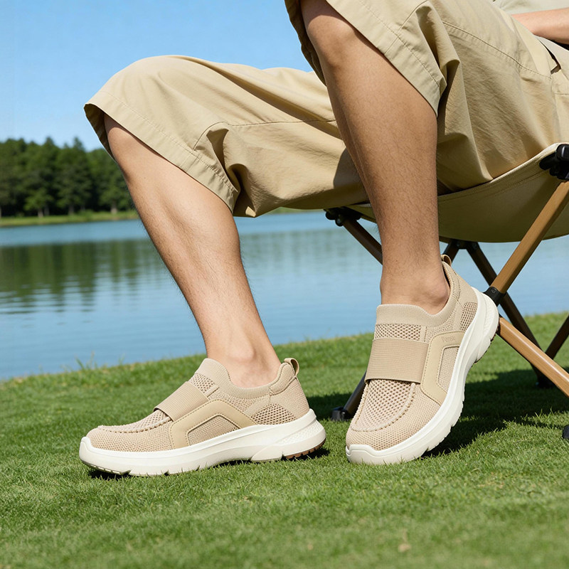 Pansy盼喜日本男鞋超轻舒适透气一脚蹬休闲运动健步鞋2026春新款,淘宝优惠券,粉丝福利购,淘宝优惠卷