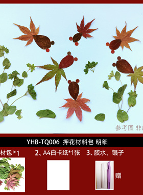 DIY树叶画材料包幼儿园小学手工