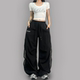 ROKBBK-K/Buhan street dance trendy brand lace hollow sweatpants women's loose casual hip-hop jazz trousers