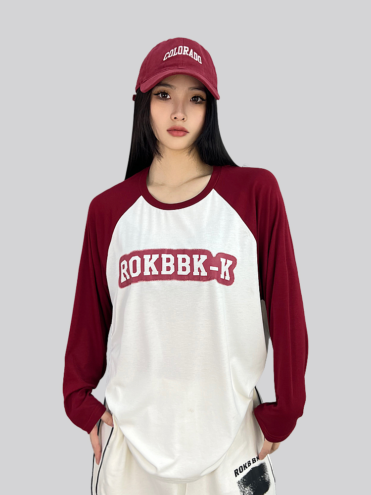 ROKBBK－K/布韩街舞潮牌休闲运动宽松长袖女爵士舞hiphop跳舞上衣 - 图1