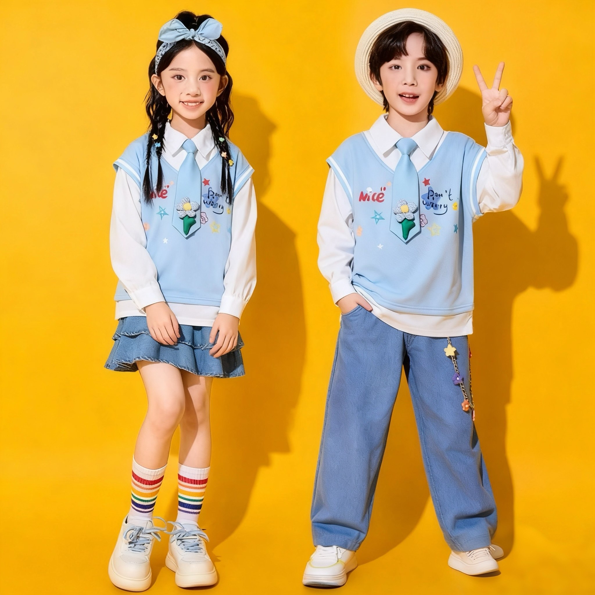 小学生开幕式班服运动会儿童啦啦队演出服服装幼儿园元旦合唱表演,淘宝优惠券,粉丝福利购,淘宝优惠卷