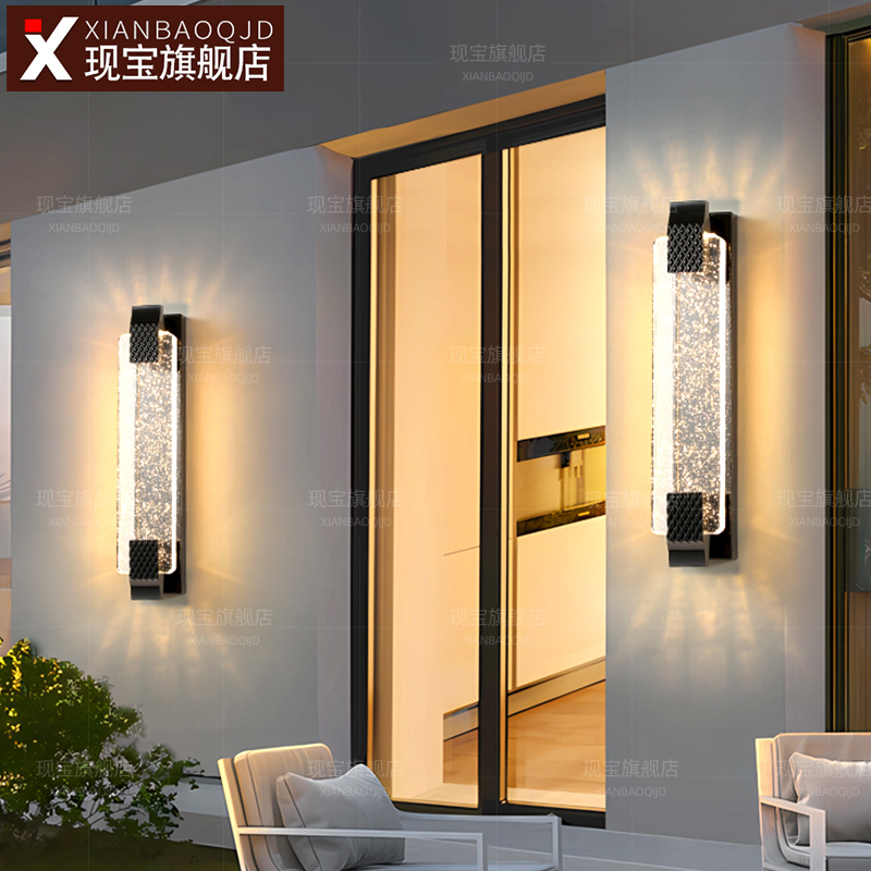 室外壁灯别墅入户大门口柱子两侧现代轻奢户外防水法式阳台外墙灯 - 图3