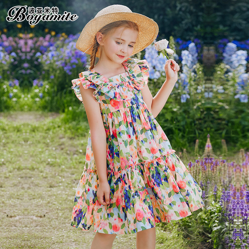 波亚米特 23年夏季款 女童纯棉薄款碎花连衣裙 天猫优惠券折后¥99包邮(¥119-20)110~150码可选