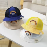 Детская летняя кепка подходит для мужчин и женщин, тонкая солнцезащитная шляпа, радужная детская шапочка на солнечной энергии, защита от солнца, в корейском стиле