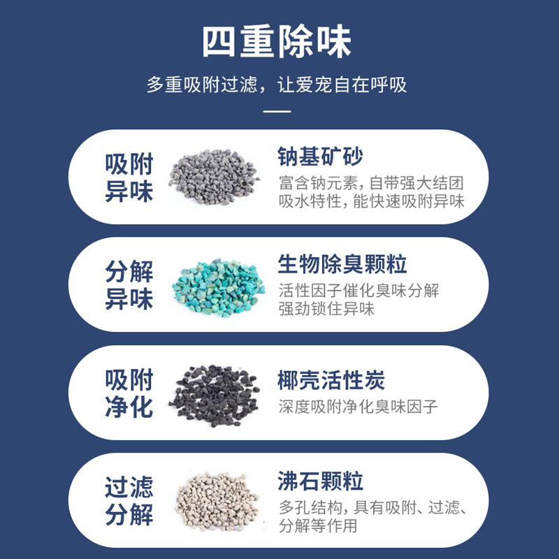 怡亲纳基活性炭矿石猫砂混合膨润土猫砂除臭无尘矿物砂20公斤包邮 - 图3