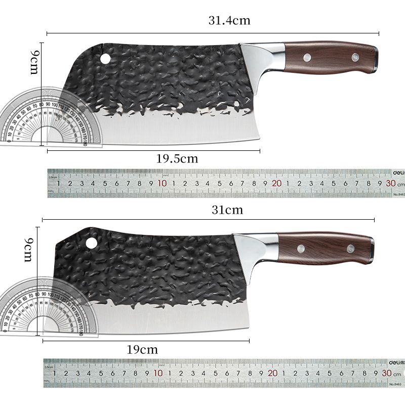 厨房锻打菜刀纯手工锋利砍骨头刀斩切刀厨师切肉切片刀切菜刀家用 - 图3
