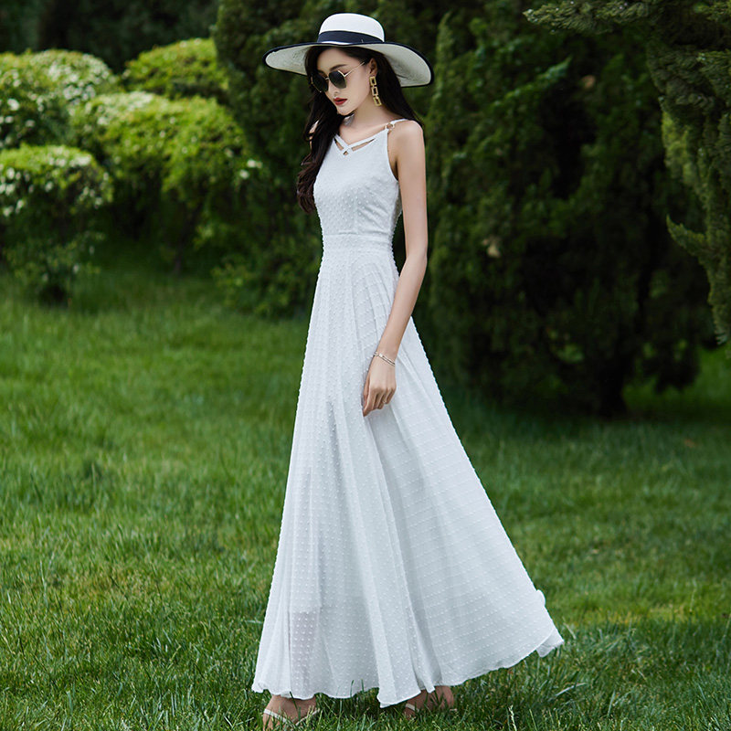 吊带女夏2021年新款收腰显瘦连衣裙 园子靓衣时尚套装