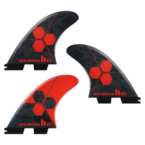 AQUBOA glass fiber tail rudder high-quality honeycomb surfboard tail fin FCS II red M series tail rudder