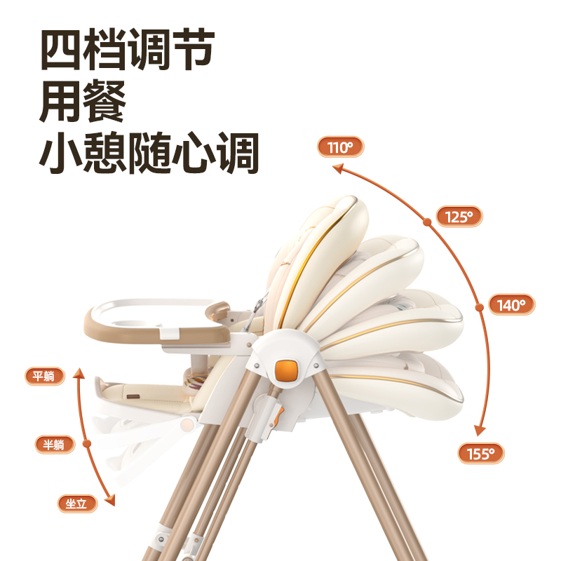宝宝餐椅吃饭椅子多功能可折叠家用便携婴儿餐桌座椅儿童宝宝椅 - 图2