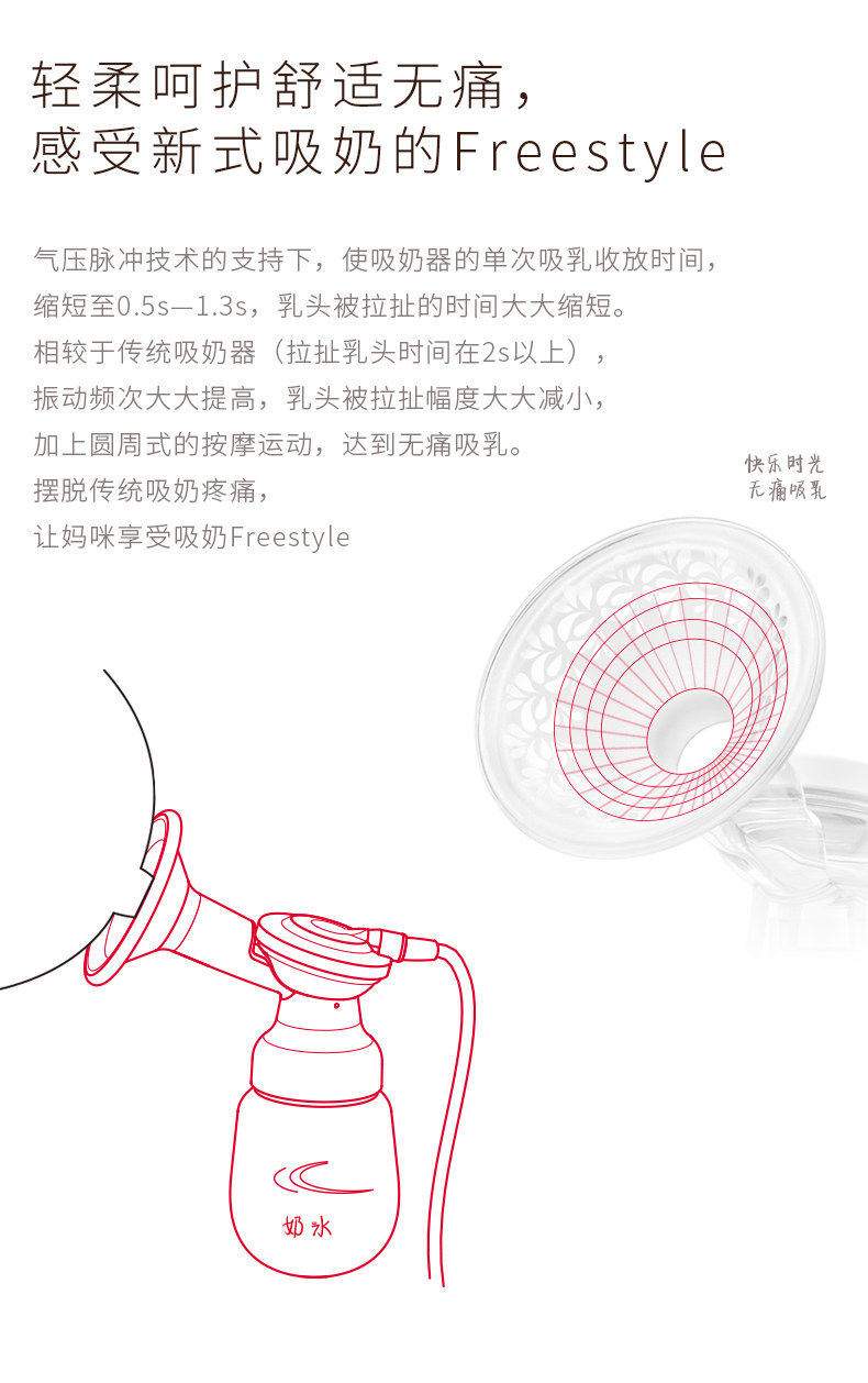 小白熊电动正品静音产后集奶吸奶器 楚众母婴吸奶器