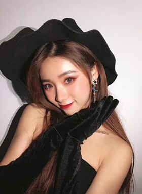 名媛晚宴会礼服搭配高端赫本厚款