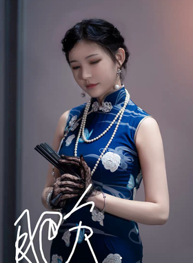 多层旗袍走秀珍珠项链赫本同款