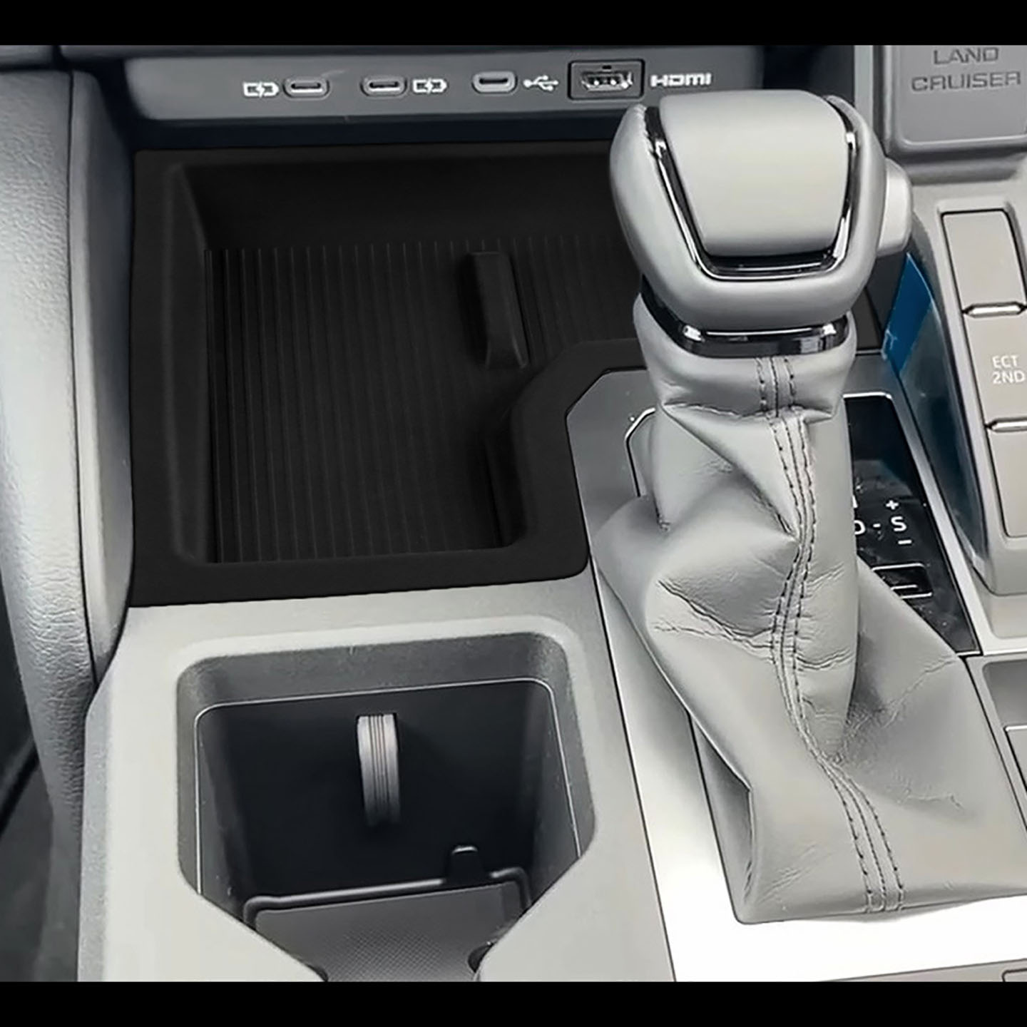 适用24款丰田普拉多LC250 中控储物硅胶垫霸道右驾低配不带无线充 - 图0