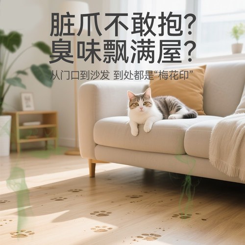 笑宠狗狗洁足泡沫宠物自动免洗清洁擦脚掌干裂护理猫咪润脚护爪膏 - 图0