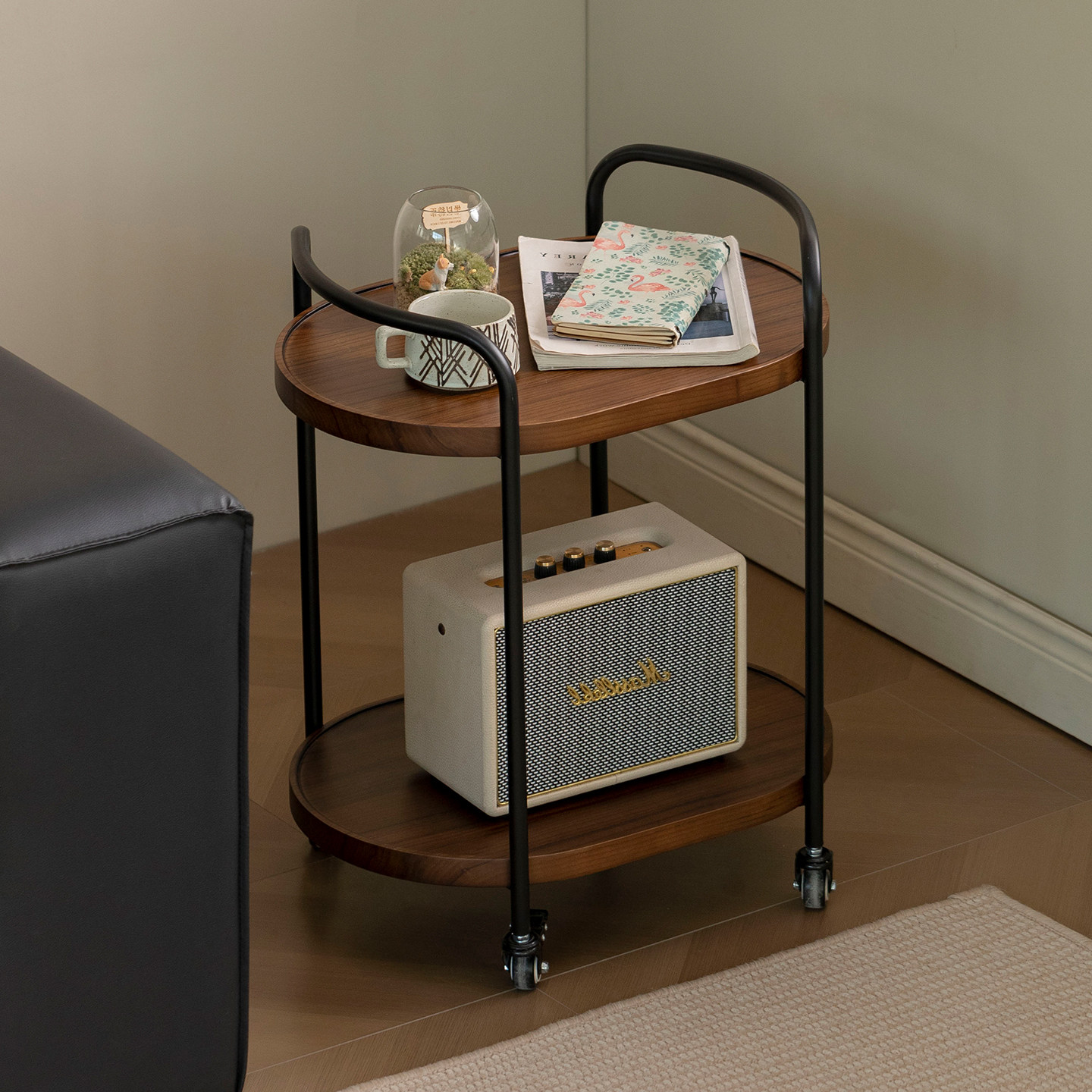 黑胡桃木实木小户型沙发边几茶几可移动客厅轻奢卧室床头2025新款,淘宝优惠券,粉丝福利购,淘宝优惠卷