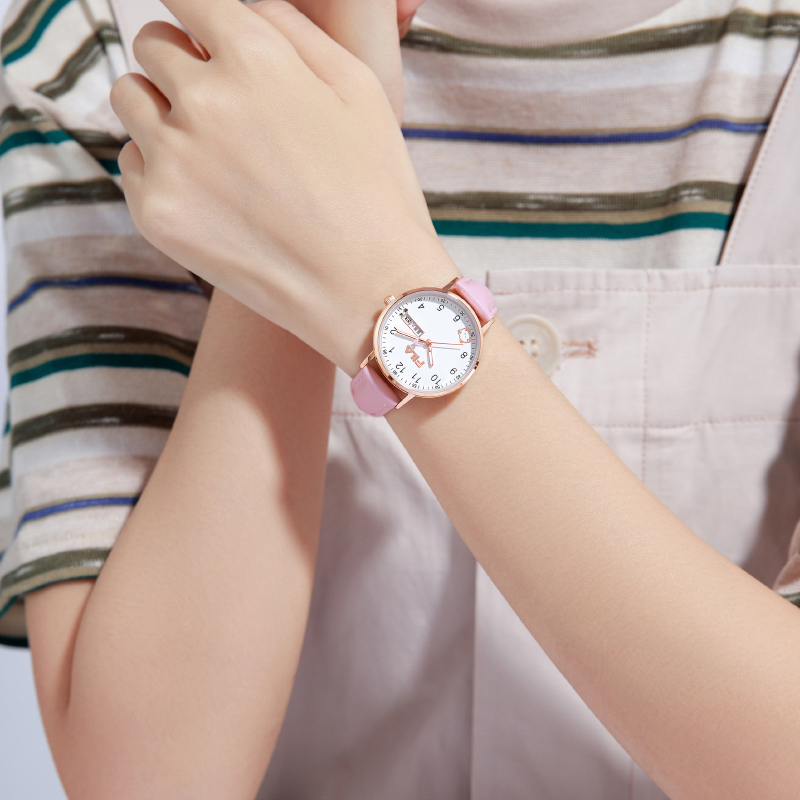 FILA斐乐学生手表初高中考试手表专用女生腕表只看时间初中生6739