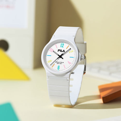 FILA斐乐只看时间手表女学生初高中学霸公务员考试静音石英表6641 - 图1