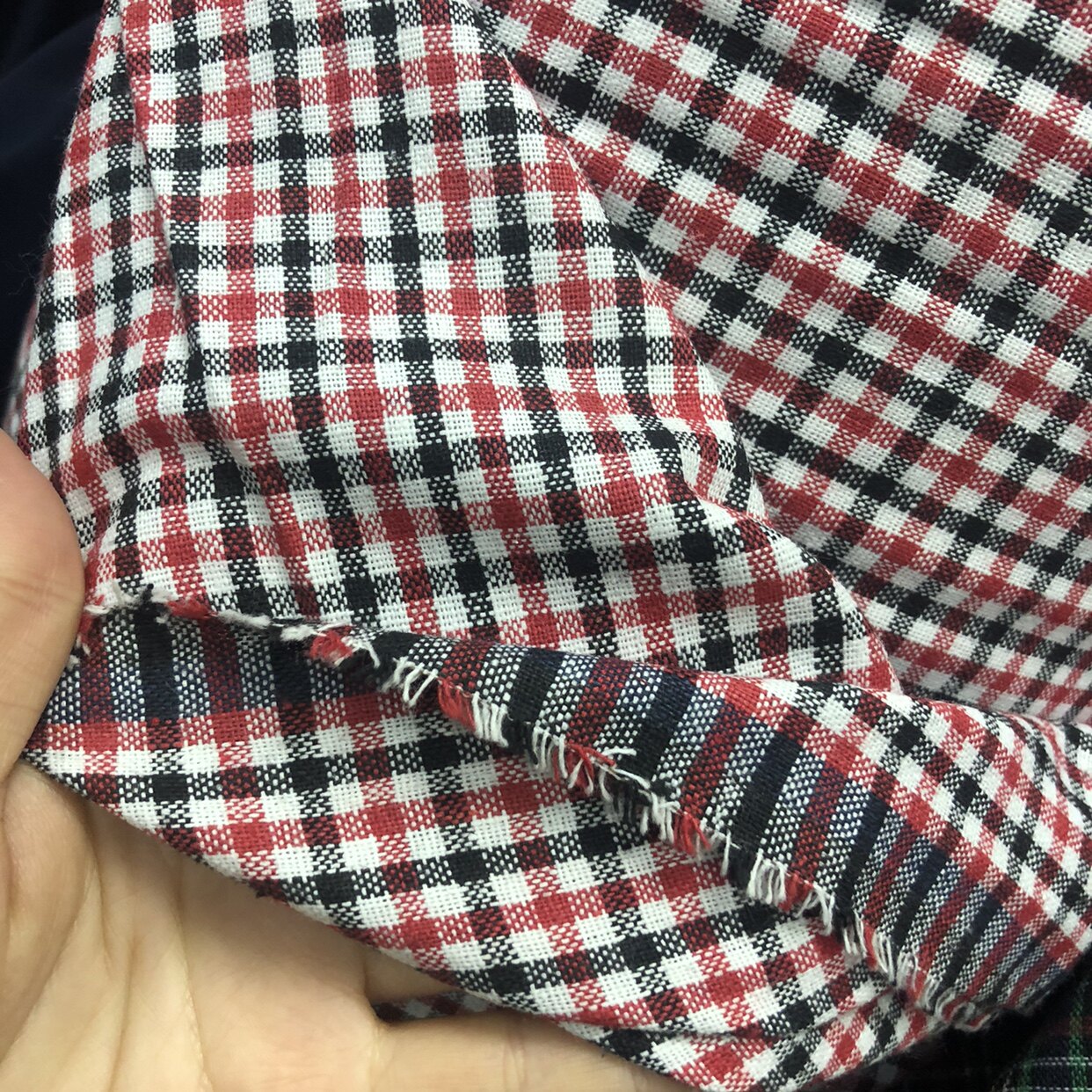 磨毛衬衫布料面料格子布料jk服装裙子外套裤子面料秋冬diy手工布