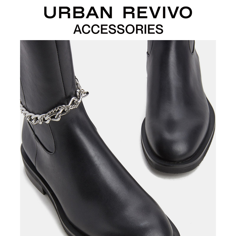 urban revivo2021秋冬新品高筒靴 UR时装靴