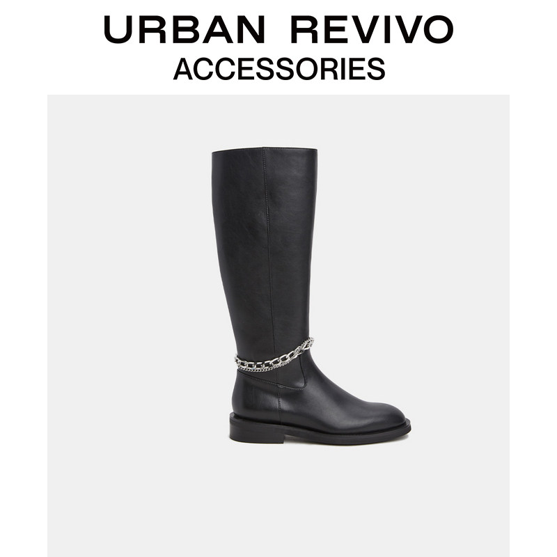 urban revivo2021秋冬新品高筒靴 UR时装靴