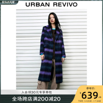 UR2023 Autumn Winter New Womens Fashion Casual Trendy Colorful Bangs Loose Coat Jacket UWV130078