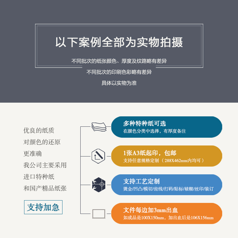 350g纹理特种纸杯垫明信片毕设作品打印婚礼桌牌文创卡片拍立得 - 图3