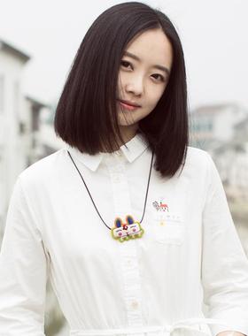 十二生肖项炼 原创设计手工刺绣覆古创意棉麻配饰民族 文艺锁骨炼