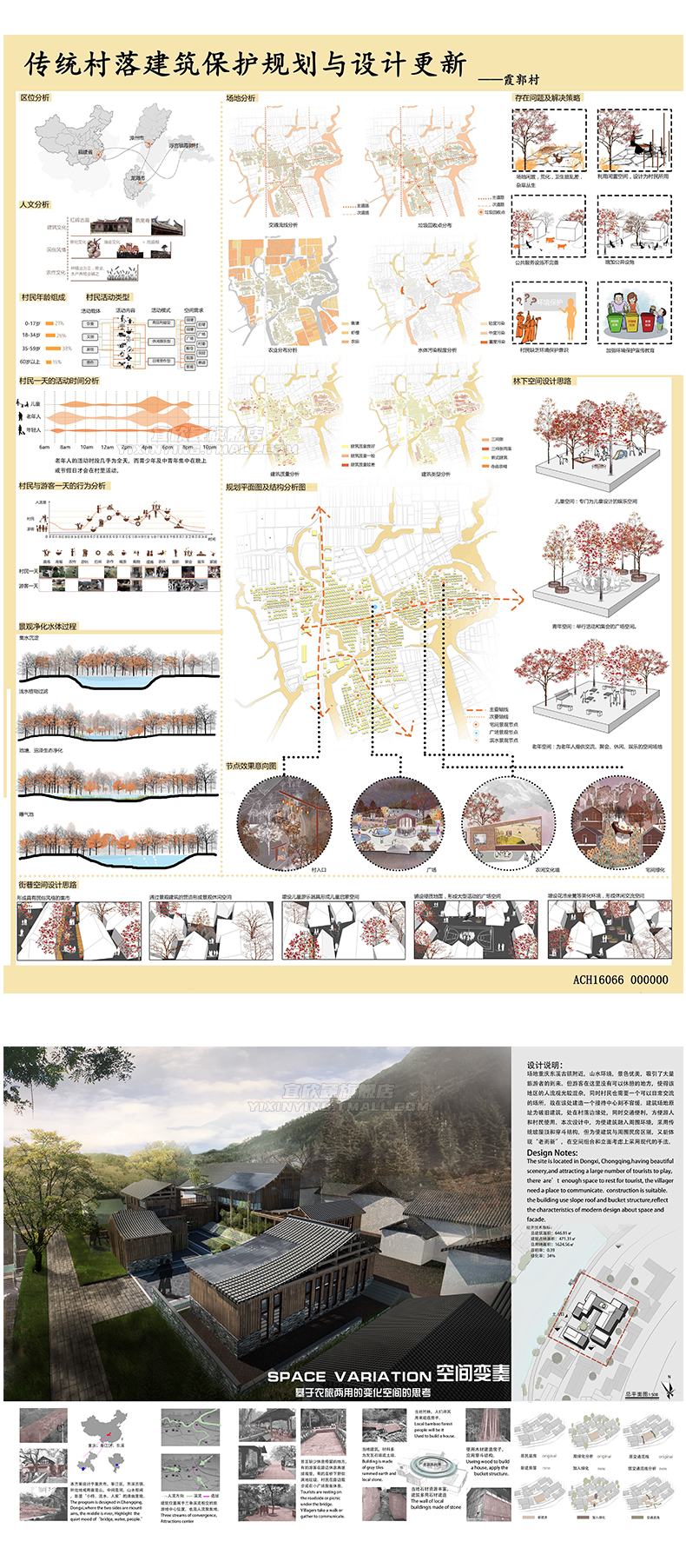 美丽乡村村庄规划竞赛PSD新农村改造设计方案高清展板城市更新 - 图2