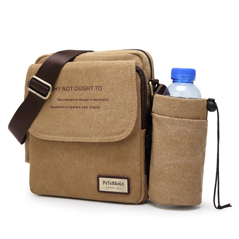 男士多功能帆布包韩版学院斜挎包 peterbolo男士包袋