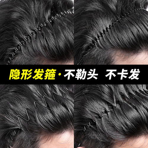 男士洗脸发箍2026新款男留发过渡期神器头箍男生发捆隐形发卡头饰 - 图1