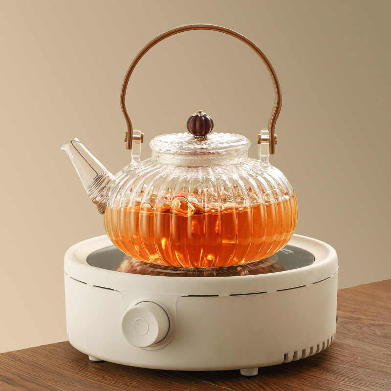 玻璃泡茶壶电陶炉烧水养生提梁壶 光米家居茶壶