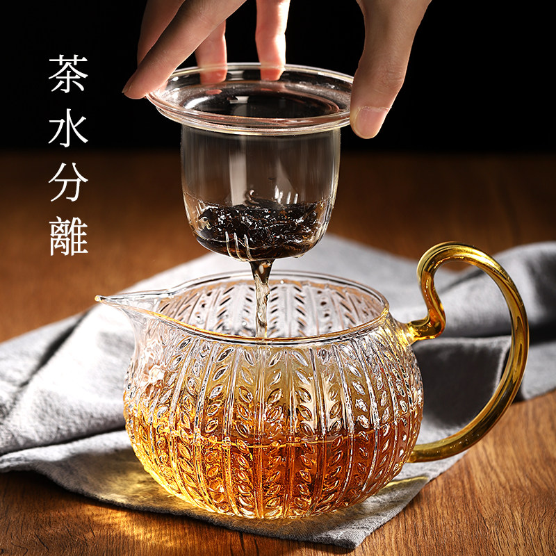 光一茶水分离泡茶壶煮茶壶玻璃泡茶 光米家居茶壶