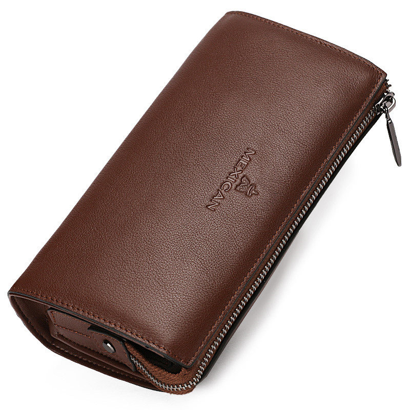 稻草人男休闲新款牛皮潮牌真皮钱包 mexican德林坊钱包