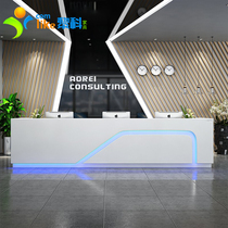 Company Fashion Creative Baking Lacquer Minimalist Modern Office Front Office Beauty Institute Reception Desk Service Desk Cashier Desk Bar Counter