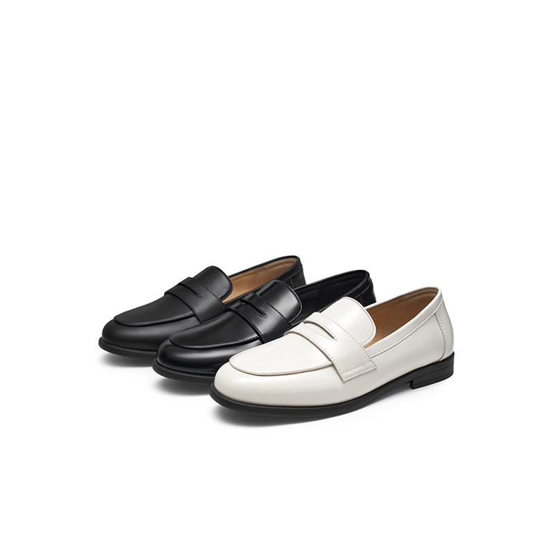 REDDRAGONFLY/红蜻蜓女士真皮平底一脚蹬舒适休闲乐福鞋WTB33078 - 图3