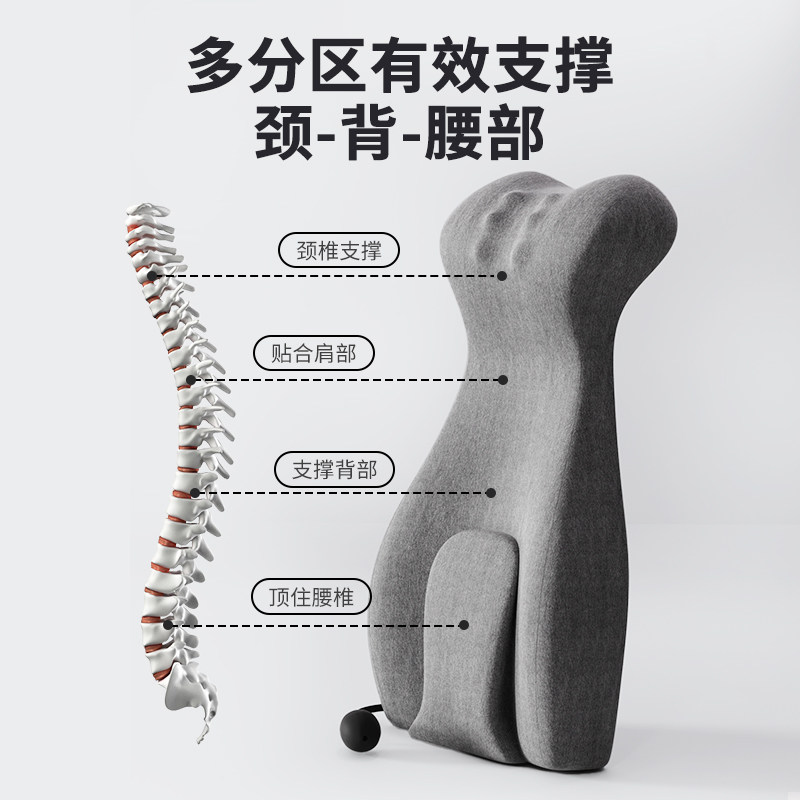 加高护腰靠背垫座椅靠垫办公室护颈椅子腰垫靠枕久坐午睡神器腰靠,淘宝优惠券,粉丝福利购,淘宝优惠卷