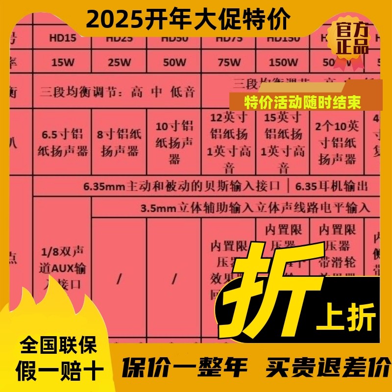 Hartke哈克HD15HD25HD75HD150HD500HD508贝司音箱BASS音响专用 - 图0