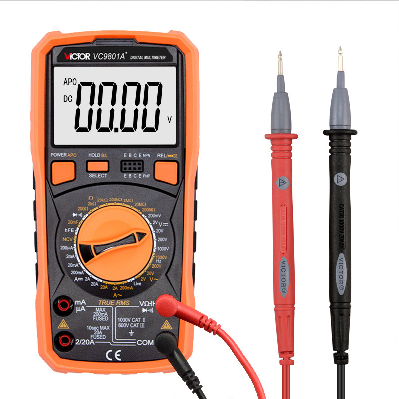 胜利vc9801a+vc9802a数字万用表 天鑫五金万用表