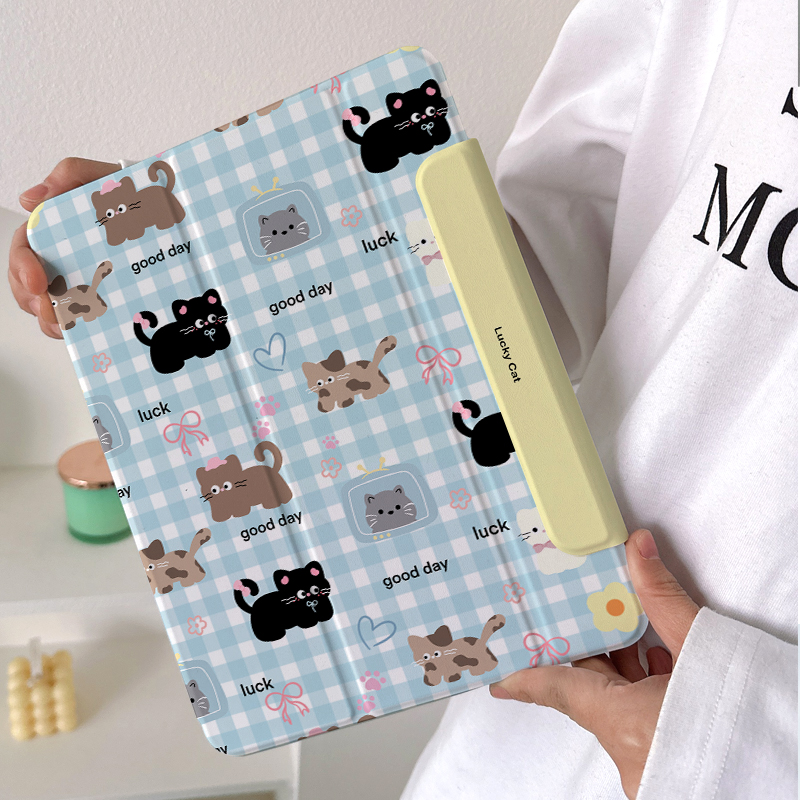 【2024x磁吸拆分】适用苹果平板ipadair6保护套pro11华为matepad11.5s亚克力5防弯12.2带笔槽4透明十代壳mini - 图0